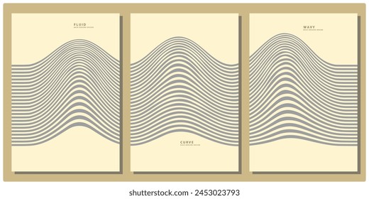 Fluid wavy curve background design template copy space for banner, poster, business card and presentation page.