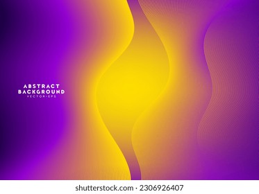fluid wavy gradient violet and yellow technology chemical theme background for advertisement website template website template,cover landingpage label design vector.