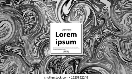 Fluid wide poster design with vibrant back and white wave shapes.Abstract back and white waves and lines pattern,website backgrounds,advertising,banner.Eps10 vector.Vector illustration.