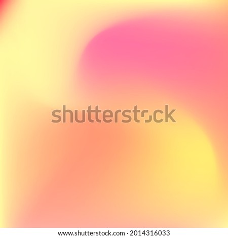Fluid Yellow Flow Sunset Curve Gradient Background. Peach Warm Trendy Sunrise Blurred Texture. Pink Liquid Watercolor Pastel Bright Wallpaper. Orange Vibrant Red Color Neon Swirl Gradient Mesh.