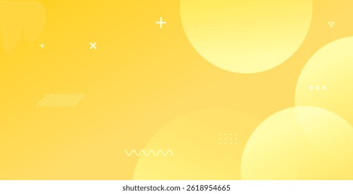 Fluid yellow gradient with geometric shapes composition. Perfect for presentation design, websites, banners, wallpapers, business cards, brochures, calendars, and modern graphic projects.