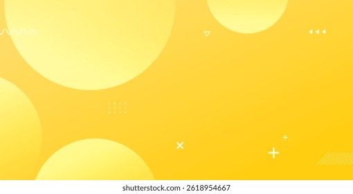Fluid yellow gradient with geometric shapes composition. Perfect for presentation design, websites, banners, wallpapers, business cards, brochures, calendars, and modern graphic projects.