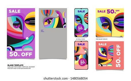 Fluid,Curvy, and Liquid Colorful Flat Summer Sale 50% discount Background. The Template can use for, landing page, template, ui, web, homepage, poster, banner, flyer. 
