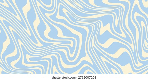 Fluidität in Pastelltönen, ein fesselnder Tanz aus Hellblau und Creme bildet eine abstrakte, wirbelnde Textur, die ein Gefühl der Ruhe und rhythmischen Bewegung hervorruft
