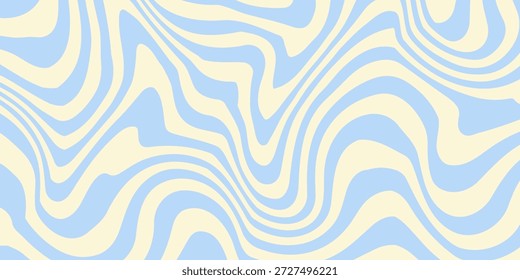 Fluidez en tonos pastel, un baile cautivador de azul claro y crema forma una textura abstracta y arremolinada, evocando una sensación de movimiento tranquilo y rítmico