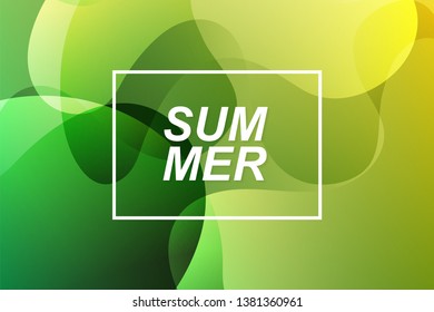 fluids abstract shape for summer background.    