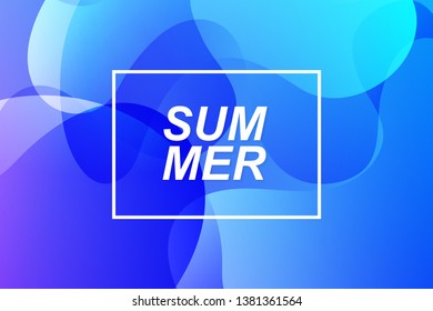 fluids abstract shape for summer background. 