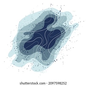 Fluids blue liquid shapes in motion vector abstract graphic design element, dynamic modern art flowing and changing forms, gradients lava bubbles.