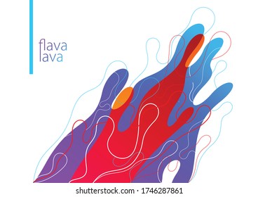 Fluids colorful liquid shapes in motion vector abstract graphic design element, dynamic modern art flowing and changing forms, gradients lava bubbles.