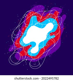 Fluids colorful liquid shapes in motion vector abstract graphic design element, dynamic modern art flowing and changing forms, gradients lava bubbles.