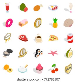Flunkey icons set. Isometric set of 25 flunkey vector icons for web isolated on white background
