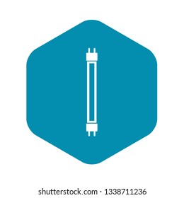 Fluorescence lamp icon in simple style isolated on white background