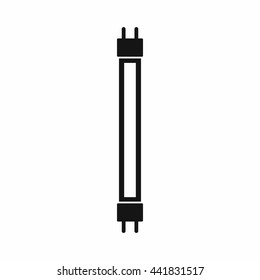 Fluorescence lamp icon in simple style isolated on white background