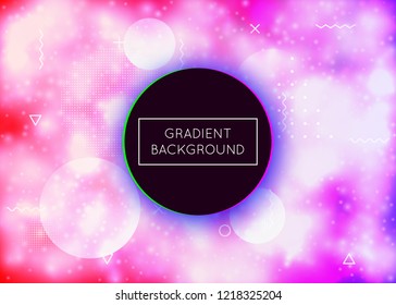 Fluorescent background with liquid neon shapes. Purple fluid. Luminous cover with bauhaus gradient. Graphic template for brochure, banner, wallpaper, mobile screen. Vibrant fluorescent background.
