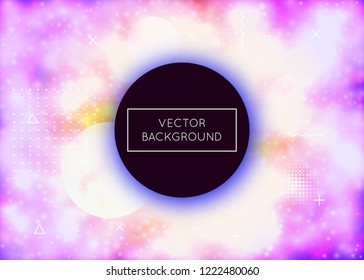 Fluorescent background with liquid neon shapes. Purple fluid. Luminous cover with bauhaus gradient. Graphic template for placard, presentation, banner, brochure. Trendy fluorescent background.