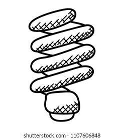 
A fluorescent bulb icon design
