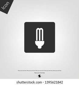Fluorescent bulb icon. Vector illustration