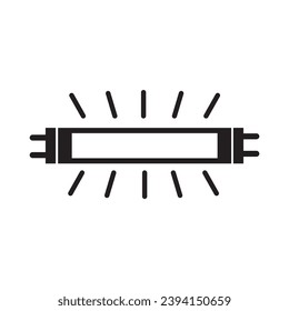 fluorescent bulbs icon logo vector design template