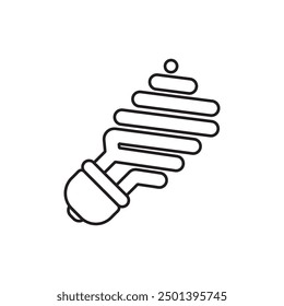 Diseño de logotipo de Ilustración vectorial de icono de bombillas fluorescentes