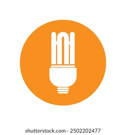 Diseño de logotipo de Ilustración vectorial de icono de bombillas fluorescentes