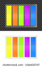 Fluorescent color post note stickers