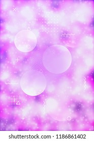 Fluorescent cover with liquid neon shapes. Purple fluid. Luminous background with bauhaus gradient. Graphic template for flyer, ui, magazine, poster, banner and app. Trendy fluorescent cover.