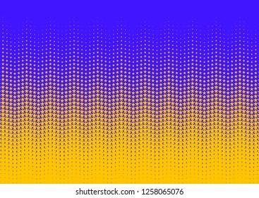 Fluorescent Gradient Abstract Background. Duotone dynamic texture. Stars. Yellow and blue. Vector illustration