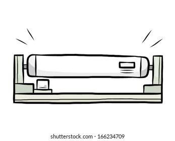 fluorescent lamp / cartoon vector and illustration, isolated on white background.