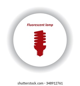 fluorescent lamp. icon