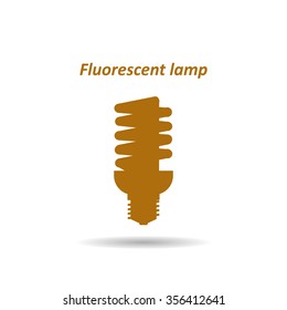 fluorescent lamp. icon