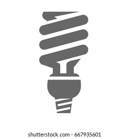 Fluorescent lamp and icon concept - Gary Fluorescent lamp icon vector illustration isolated on whit background