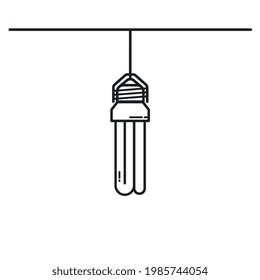 FLUORESCENT LAMP ICON HANGING FROM THE CEILING