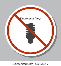 Fluorescent Lamp Icon Vector
