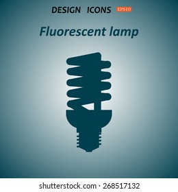 fluorescent lamp. icon. vector design