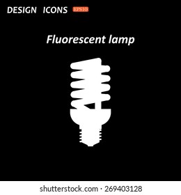 fluorescent lamp. icon. vector design