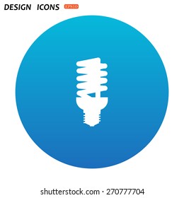 fluorescent lamp. icon. vector design