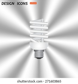 fluorescent lamp. icon. vector design