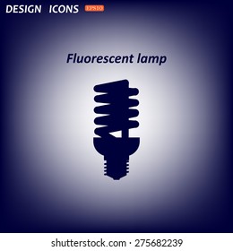 fluorescent lamp. icon. vector design