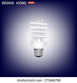 fluorescent lamp. icon. vector design