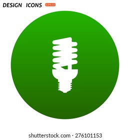 fluorescent lamp. icon. vector design