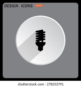 fluorescent lamp. icon. vector design