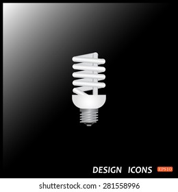 fluorescent lamp. icon. vector design