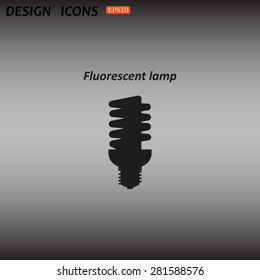 fluorescent lamp. icon. vector design