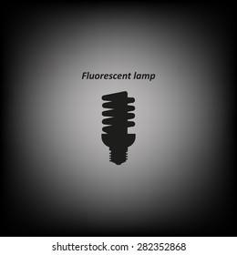 fluorescent lamp. icon. vector design