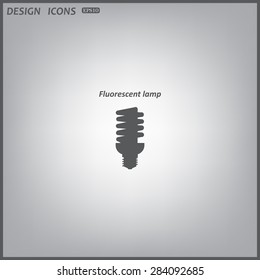fluorescent lamp. icon. vector design
