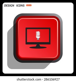 fluorescent lamp. icon. vector design