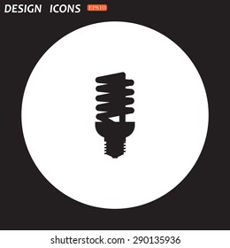 fluorescent lamp. icon. vector design