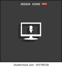 fluorescent lamp. icon. vector design
