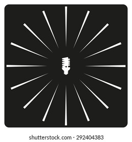 fluorescent lamp. icon. vector design