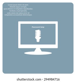 fluorescent lamp. icon. vector design